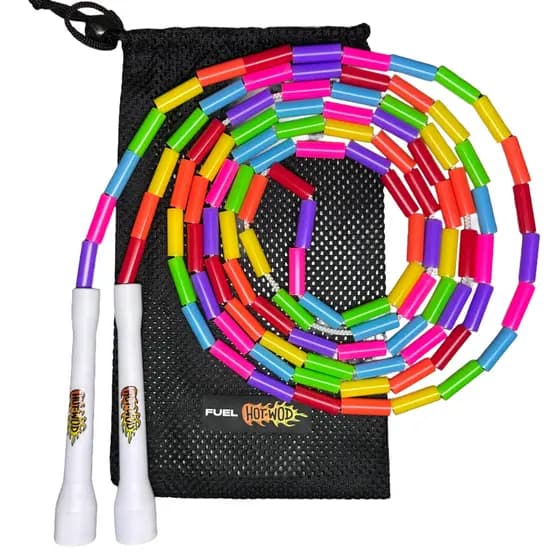 Corda Pular Segmentada Crossover Beaded Rope Freestyle Ajustável Original Fuel Sports - Rainbow