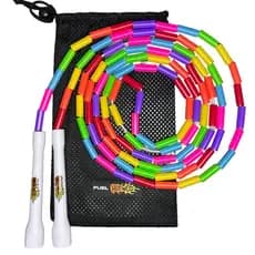 Corda Pular Segmentada Crossover Beaded Rope Freestyle Ajustável Original Fuel Sports - Rainbow