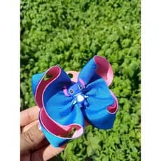 laço do stitch, laço de cabelo de criança do stitch azul n̈