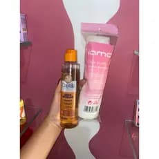 Água micelar, vitamina C, discos de algodão, limpeza facial, demaquilante, skincare, pele limpa, kit facial