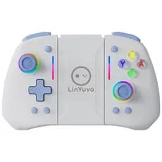 LinYuvo KS42 sem fio com luzes RGB de 8 cores para Switch/Lite/OLED, com programável, Turbo e vibra