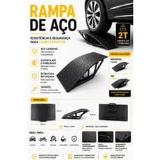 Rampas para carro e moto sarjeta meio-fio guia baixa guia alta - rampa automotiva de ferro super resistente 30x50