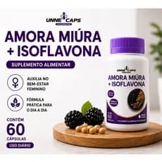 Amora Miúra + Isoflavona 500mg | 60 / 120 Cápsulas | Suplemento Natural Feminino
