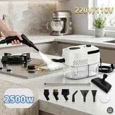 Limpador a Vapor Portátil de 2500W – Limpeza Profunda para Cozinha e Banheiro
