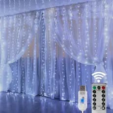 3M X 3M 300 Luz De Cortina LED 8 Modos De Iluminação Luzes USB Para Decorações De Natal