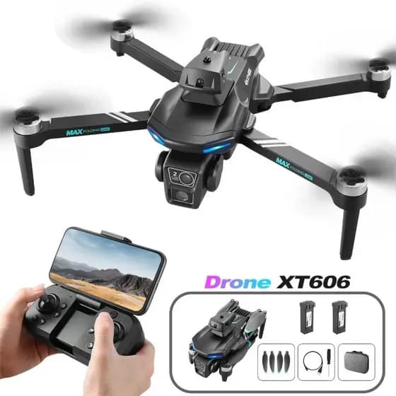 XT606 Drone 8K Dual Camera Brushless Motor RC Quadcopter Profissional Dobrável