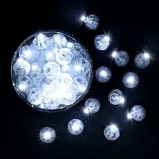 10 Pçs - Luz de Balão LED Piscante Branca, Luz de Bola Mini LED Decoração De Aniversário 1.4cm