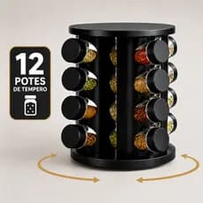 Suporte Giratório Para Temperos 6/9/12 Potes Organizador Porta Condimentos Gourmet Promoção