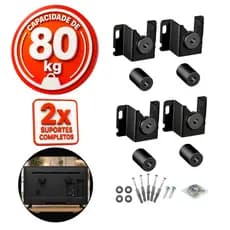 Kit Suporte TV Parede Universal Unidades Fixo Alta Durabilidade Kit Completo Fácil Instalação