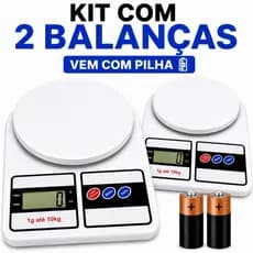 Kit Balança Digital Cozinha 10kg Alta Precisão 1g Com Função LCD Para Receitas e Dietas Domésticas