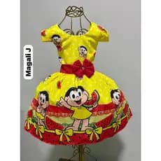 Vestido temático infantil festa aniversário personagem