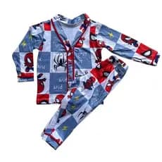 Pijama infantil  Americano Masculino Manga Longa Homem aranha Patrula Canina  Estampa Suede Premium