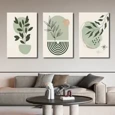 3 Peças Quadro decorativo estampas florais coloridas planta aquarela decoração para casa sala quaro WT2007