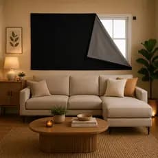 Cortina Painel Blackout  com Velcro Corta Luz Sala Quarto Cozinha Janela Cortina Decorativa Fácil Instalar Várias Cores