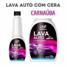 Lava Auto com Cera Orbi 500ml Shampoo Automotivo com Cera de Carnaúba Brilho e Proteção