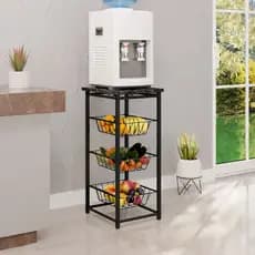 Fruteira de Aço Extra Forte 3 Cestos com Tampo Granito MDF – Suporta Peso