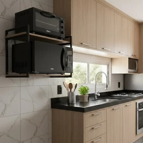 Suporte Para Eletros Multiuso Microondas Air Fryer Nicho Parede