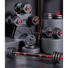 20kg 6 Em 1 Musculação Halteres Anilhas Barras Kettlebell Ajustáveis  Academia Treino Casa Equipamento Fitness