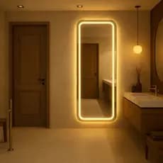 Espelho LED 3 Cores  100x60cm Com  Quarto Sala Decorativo110-220v