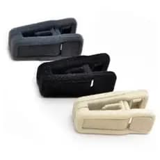 10 Presilhas De Veludo Para Cabides Cor Bege/Preto/Cinza - Prendedor para Cabides Promoção