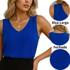 Regata Feminino Confortável  Decote  V  Tecido Duna Para O Verão Estilo Versátil  Sem Manga  Básico