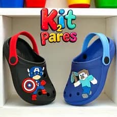 Kit 2 Pares de Babuche Infantil Para Meninos Personalizado