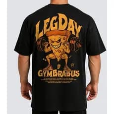 Camiseta Leg Day Pizza Camisa Treino Academia Streetwear