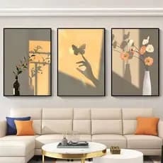Quadros decorativos Minimalismo elegante Estilo nórdico Borboleta Sala de estar Quarto Decoração de parede