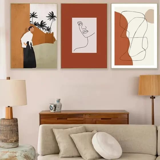 Quadros Decorativos Paisagem Pessoas Plantas Motivos Quarto Escritório Sala de estar Arte decorativa na parede
