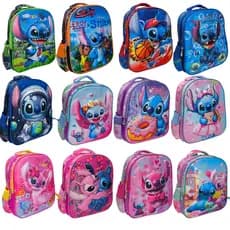 Mochila Escolar 3D feminino e masculino Infantil Costas 13 Polegadas