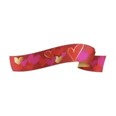 Fita Maxi Albano Com amor Vermelho Ouro 32mmx 100metros laço para Presente dia dos namorados amor