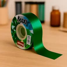 Fita Maxi Albano Verde lisa 32mm x 100metros Laço Embalagem Presente Decoração