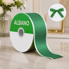 Fita Maxi Albano 3D Verde 32mmx 100metros Laço Presente Verde Decoração Embalagem