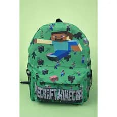 Mochila Escolar Minecraft Alça Regulável Bolso Lateral Grande