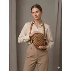 Mini Bag Alça Transversal Xadrez Casual
