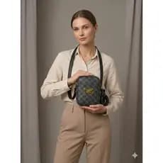 Bolsa Feminina Mini Bag Alça Transversal Xadrez Casual