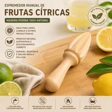 Espremedor Manual de Frutas Madeira Peroba 15cm Michelon