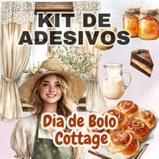 Kit de Adesivos Stickers Scrapbook Journal Tema Cozinha Casa Menina