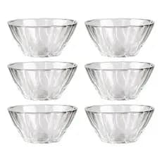 Jogo Tigelas Vidro transparente Sobremesas de 2 a 6 unid Petisqueira kit cumbuca Servir bowl salada de fruta Sorvetes