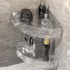 kit 2 Suporte De Shampoo Prateleiras De Banheiro Sem Furo Acrilico Chifre