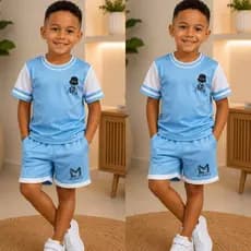 Conjunto Infantil e Juvenil Menino Bermuda e Camiseta Verão Roupa Masculina