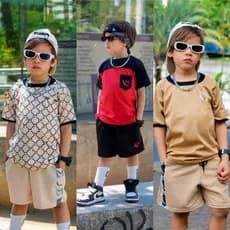 Roupa Infantil e juvenil menino roupa confortável camiseta e bermuda