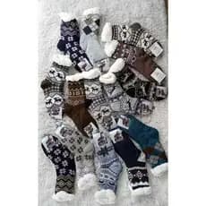 Kit 2 Meias Térmicas De Lã Forrada Femininas Masculinas Casal Meias Inverno