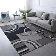 Tapete Geométrico Luxuoso 2,00m x 1,40m para Sala Quarto Escritório Antiderrapante Moderno  maxbel.loja