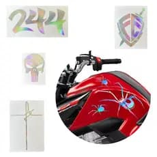 Adesivo Holográfico 244 aranha asa honda justiceiro fé varios modelos