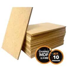 Kit Placas A4 Mdf Cru Liso 2,5mm 29,7x21cm Quadros Decorativos Artesanal De 10 a 50 Unid