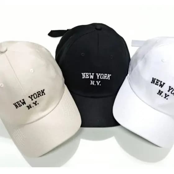 Boné Nova York Aba curva Ajustável masculino e feminino