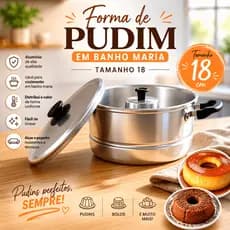 forma pudim banho maria n 18 panela 2 em 1
