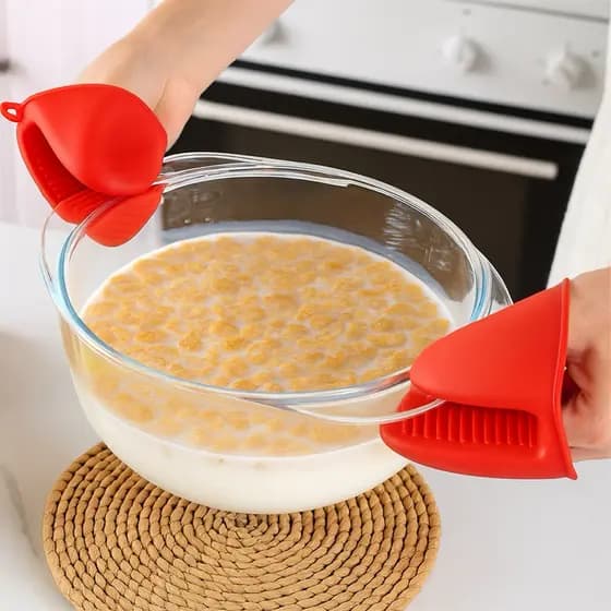 Kit 2 Luvas Térmicas Silicone Anti Calor Forno Cozinha Churrasco