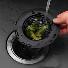 Ralo para Pia 9 cm Inox com Borda – Filtro Cozinha Anti-Entupimento Aço Inox Preto